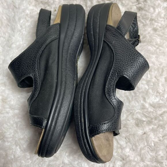Dr. Comfort Lana Arch Support leather Black Adjustable Strap Sandals SZ9 - Picture 5 of 11